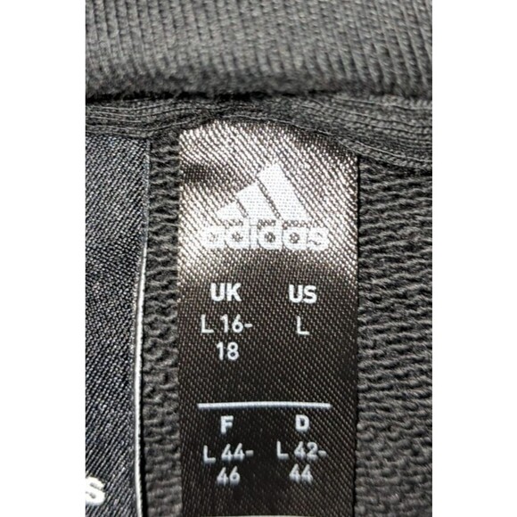 ADIDAS Sweatshirt Hoodie Womens Large Oversized Cropped logo Relaxed Pullover - Picture 8 of 12